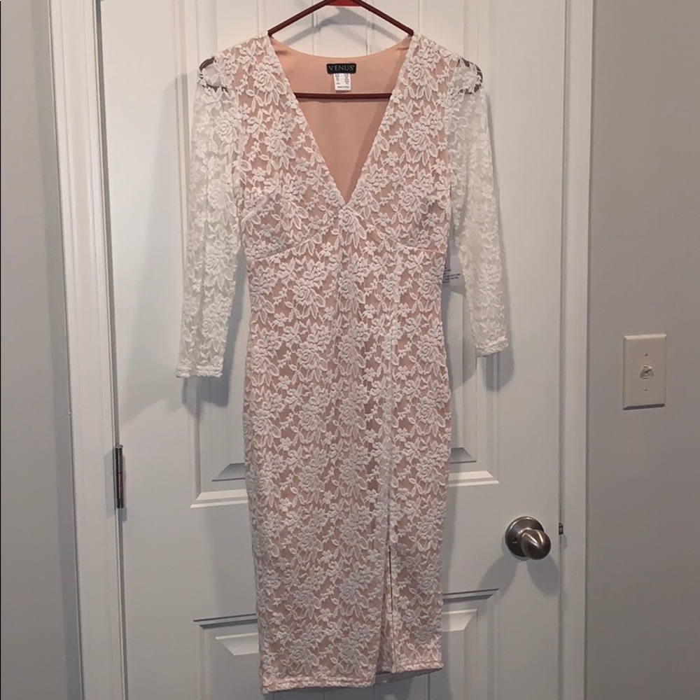 Venus lace bridal shower dress